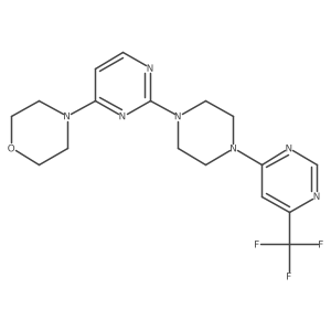 4-(2-{4-[6-(Trifluoromethyl)pyrimidin-4-yl]piperazin-1-yl}pyrimidin-4-yl)morpholine Structure