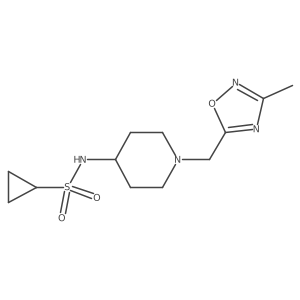 N-{1-[(3-methyl-1,2,4-oxadiazol-5-yl)methyl]piperidin-4-yl}cyclopropanesulfonamide Structure