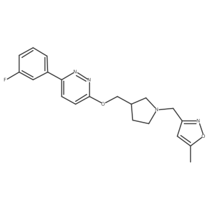 3-(3-Fluorophenyl)-6-({1-[(5-methyl-1,2-oxazol-3-yl)methyl]pyrrolidin-3-yl}methoxy)pyridazine结构式