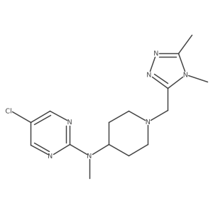 5-chloro-N-{1-[(4,5-dimethyl-4H-1,2,4-triazol-3-yl)methyl]piperidin-4-yl}-N-methylpyrimidin-2-amine Structure