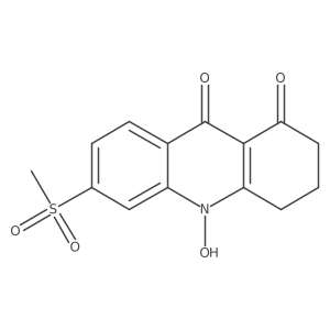 10-Hydroxy-6-methanesulfonyl-1,2,3,4,9,10-hexahydroacridine-1,9-dione结构式