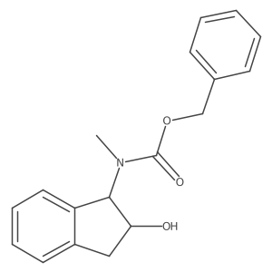 rac-benzyl N-[(1R,2R)-2-hydroxy-2,3-dihydro-1H-inden-1-yl]-N-methylcarbamate Structure