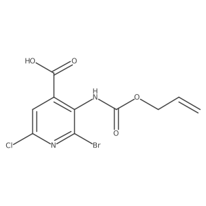 2-Bromo-6-chloro-3-{[(prop-2-en-1-yloxy)carbonyl]amino}pyridine-4-carboxylic acid Structure