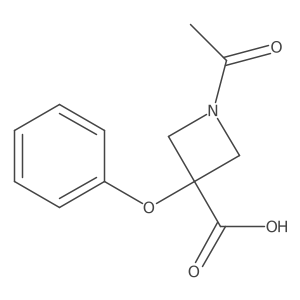 1-Acetyl-3-phenoxyazetidine-3-carboxylic acid结构式