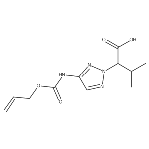 3-methyl-2-(4-{[(prop-2-en-1-yloxy)carbonyl]amino}-2H-1,2,3-triazol-2-yl)butanoic acid Structure