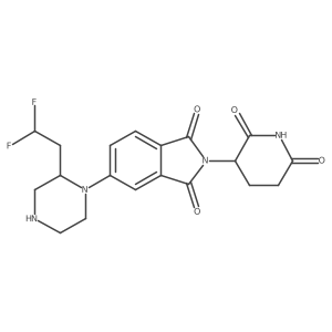 5-[2-(2,2-difluoroethyl)piperazin-1-yl]-2-(2,6-dioxopiperidin-3-yl)-2,3-dihydro-1H-isoindole-1,3-dione结构式