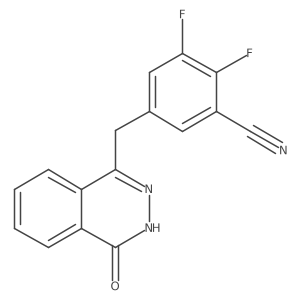 2,3-Difluoro-5-((4-oxo-3,4-dihydrophthalazin-1-YL)methyl)benzonitrile结构式