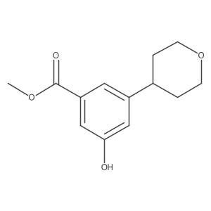 Methyl 3-hydroxy-5-(tetrahydro-2H-pyran-4-yl)benzoate结构式