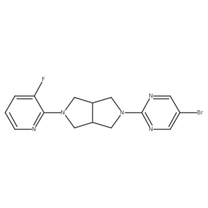 5-Bromo-2-[5-(3-fluoropyridin-2-yl)-octahydropyrrolo[3,4-c]pyrrol-2-yl]pyrimidine Structure