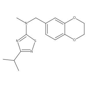 N-[(2,3-dihydro-1,4-benzodioxin-6-yl)methyl]-N-methyl-3-(propan-2-yl)-1,2,4-thiadiazol-5-amine Structure