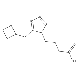 4-[3-(cyclobutylmethyl)-4H-1,2,4-triazol-4-yl]butanoic acid结构式