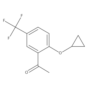 1-(2-Cyclopropoxy-5-(trifluoromethyl)phenyl)ethan-1-one结构式