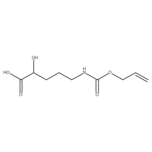 2-Hydroxy-5-{[(prop-2-en-1-yloxy)carbonyl]amino}pentanoic acid Structure