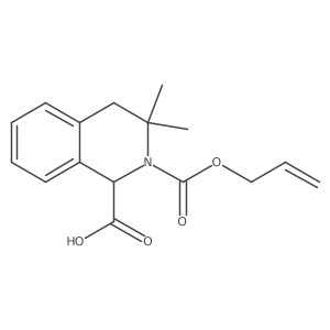 3,3-Dimethyl-2-[(prop-2-en-1-yloxy)carbonyl]-1,2,3,4-tetrahydroisoquinoline-1-carboxylic acid结构式