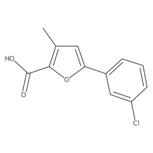 5-(3-Chlorophenyl)-3-methylfuran-2-carboxylic acid结构式