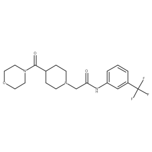 2-[4-(morpholine-4-carbonyl)piperidin-1-yl]-N-[3-(trifluoromethyl)phenyl]acetamide Structure