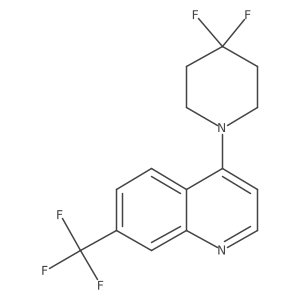 4-(4,4-Difluoropiperidin-1-yl)-7-(trifluoromethyl)quinoline结构式