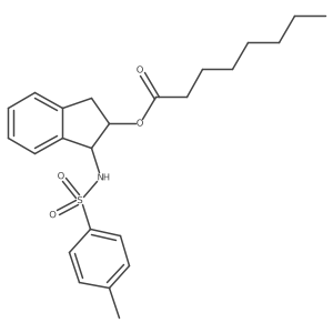 Octanoic acid, (1S,2R)-2,3-dihydro-1-[[(4-methylphenyl)sulfonyl]amino]-1H-inden-2-yl ester结构式