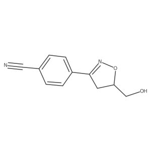 4-[5-(Hydroxymethyl)-4,5-dihydro-1,2-oxazol-3-yl]benzonitrile Structure