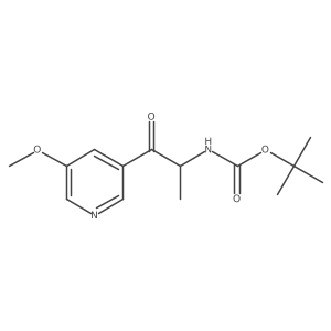 tert-butyl N-[1-(5-methoxypyridin-3-yl)-1-oxopropan-2-yl]carbamate Structure