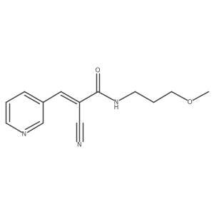 2-cyano-N-(3-methoxypropyl)-3-(pyridin-3-yl)prop-2-enamide Structure
