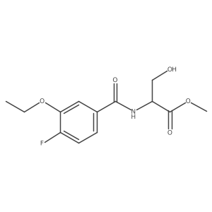 N-(3-Ethoxy-4-fluorobenzoyl)-D-serine methyl ester结构式