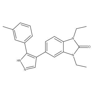 1,3-Diethyl-5-(3-m-tolyl-1H-pyrazol-4-yl)-1,3-dihydro-benzoimidazol-2-one结构式