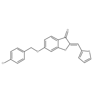 6-[(4-Chlorophenyl)methoxy]-2-(2-thienylmethylene)benzo[b]furan-3-one Structure