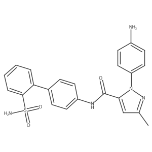 1-(4-aminophenyl)-3-methyl-N-[4-(2-sulfamoylphenyl)phenyl]-1H-pyrazole-5-carboxamide Structure