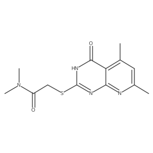 2-((4-hydroxy-5,7-dimethylpyrido[2,3-d]pyrimidin-2-yl)thio)-N,N-dimethylacetamide结构式
