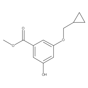 Methyl 3-(cyclopropylmethoxy)-5-hydroxybenzoate结构式
