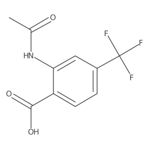 2-Acetylamino-4-trifluoromethylbenzoic acid结构式