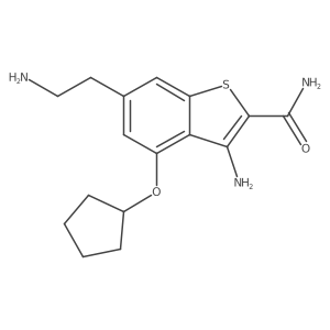 Benzo[b]thiophene-2-carboxamide,3-amino-6-(2-aminoethyl)-4-(cyclopentyloxy)-结构式