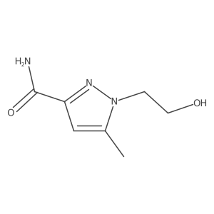 1-(2-hydroxyethyl)-5-methyl-1H-pyrazole-3-carboxamide结构式