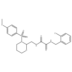 N'-[(2-chlorophenyl)methyl]-N-{[3-(4-methoxybenzenesulfonyl)-1,3-oxazinan-2-yl]methyl}ethanediamide结构式