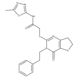 N-(5-methyl-1,3,4-thiadiazol-2-yl)-2-{[4-oxo-3-(2-phenylethyl)-3H,4H,6H,7H-thieno[3,2-d]pyrimidin-2-yl]sulfanyl}acetamide Structure