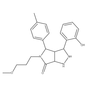 3-(2-Hydroxyphenyl)-5-(3-methoxypropyl)-4-(4-methylphenyl)-1,2,3,3a,4,6a-hexahydropyrrolo[3,4-c]pyrazol-6-one Structure