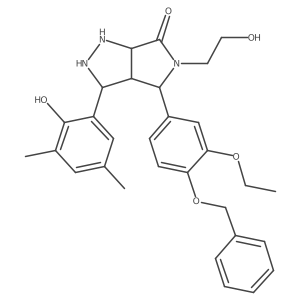 4-(3-Ethoxy-4-phenylmethoxyphenyl)-3-(2-hydroxy-3,5-dimethylphenyl)-5-(2-hydroxyethyl)-1,2,3,3a,4,6a-hexahydropyrrolo[3,4-c]pyrazol-6-one结构式
