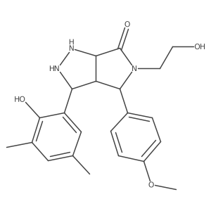 3-(2-Hydroxy-3,5-dimethylphenyl)-5-(2-hydroxyethyl)-4-(4-methoxyphenyl)-1,2,3,3a,4,6a-hexahydropyrrolo[3,4-c]pyrazol-6-one Structure