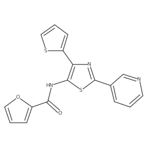 N-[2-(pyridin-3-yl)-4-(thiophen-2-yl)-1,3-thiazol-5-yl]furan-2-carboxamide Structure