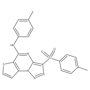 N-(p-tolyl)-3-tosylthieno[2,3-e][1,2,3]triazolo[1,5-a]pyrimidin-5-amine Structure