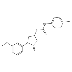 1-(4-Bromophenyl)-3-[1-(3-methoxyphenyl)-5-oxopyrrolidin-3-yl]urea Structure