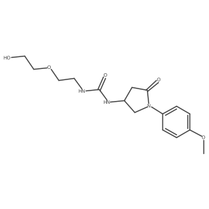 1-(2-(2-Hydroxyethoxy)ethyl)-3-(1-(4-methoxyphenyl)-5-oxopyrrolidin-3-yl)urea Structure