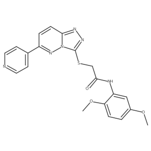 N-(2,5-dimethoxyphenyl)-2-((6-(pyridin-4-yl)-[1,2,4]triazolo[4,3-b]pyridazin-3-yl)thio)acetamide结构式