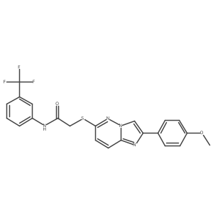 2-((2-(4-methoxyphenyl)imidazo[1,2-b]pyridazin-6-yl)thio)-N-(3-(trifluoromethyl)phenyl)acetamide Structure