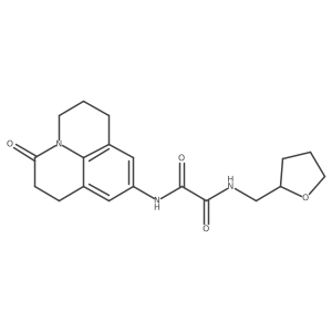 N1-(3-oxo-1,2,3,5,6,7-hexahydropyrido[3,2,1-ij]quinolin-9-yl)-N2-((tetrahydrofuran-2-yl)methyl)oxalamide Structure
