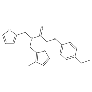 2-(4-ethylphenoxy)-N-(furan-2-ylmethyl)-N-[(3-methylthiophen-2-yl)methyl]acetamide Structure