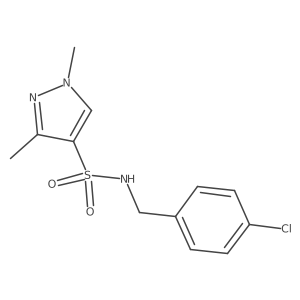 N-(4-chlorobenzyl)-1,3-dimethyl-1H-pyrazole-4-sulfonamide Structure