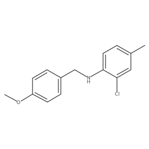 2-chloro-N-[(4-methoxyphenyl)methyl]-4-methylaniline结构式