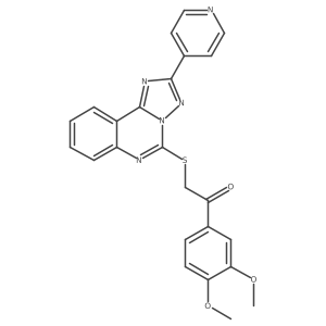1-(3,4-Dimethoxyphenyl)-2-{[2-(pyridin-4-yl)[1,2,4]triazolo[1,5-c]quinazolin-5-yl]sulfanyl}ethanone Structure